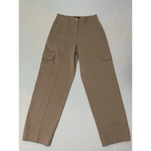 ME+EM COTTON ENGINEERED LEG TROUSERS TAN SIZE US 4